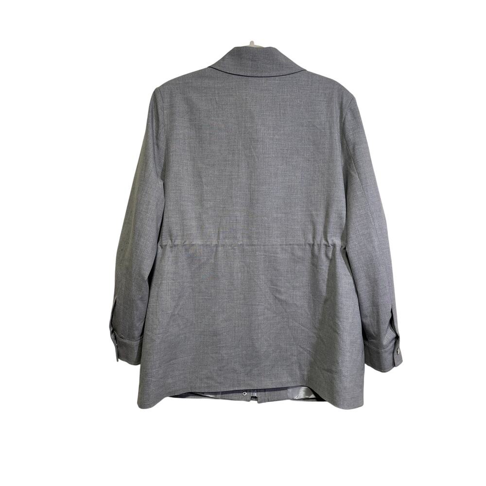 Diva Lady Gray Jacket with Front Pockets Size 46 - Picture 8 of 8